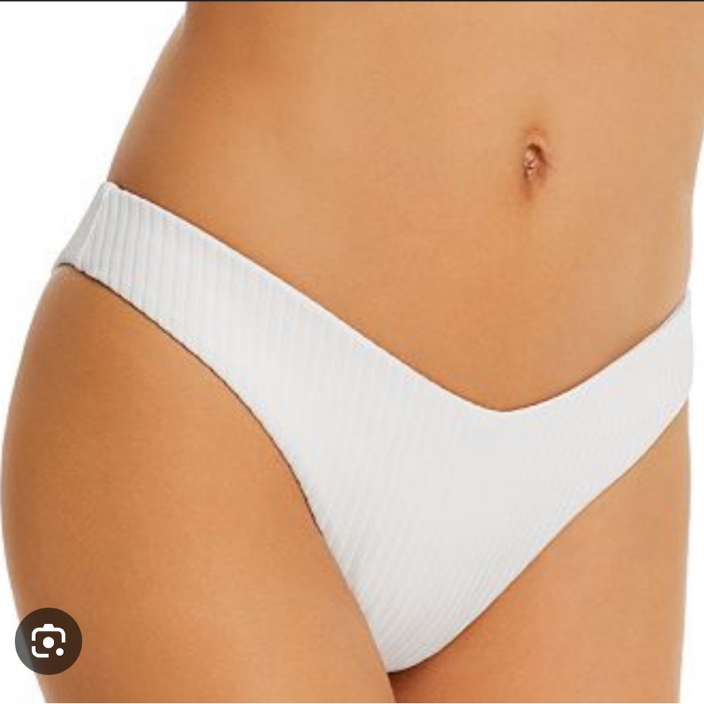 NWOT Onia Chaira White Ribbed Bikini Bottom
